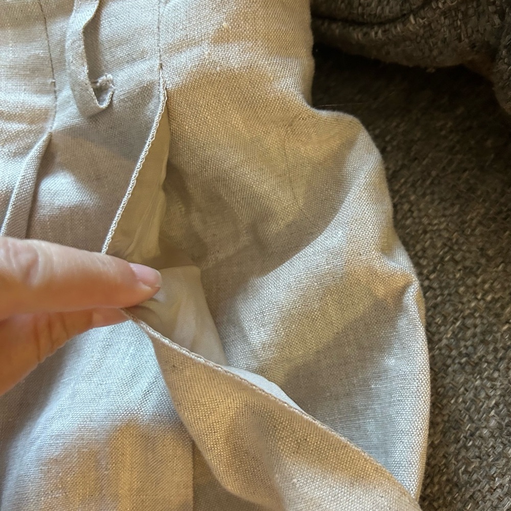Lord & Taylor Linen Vest and Skirt Set in Light Beige - Picture 10 of 11